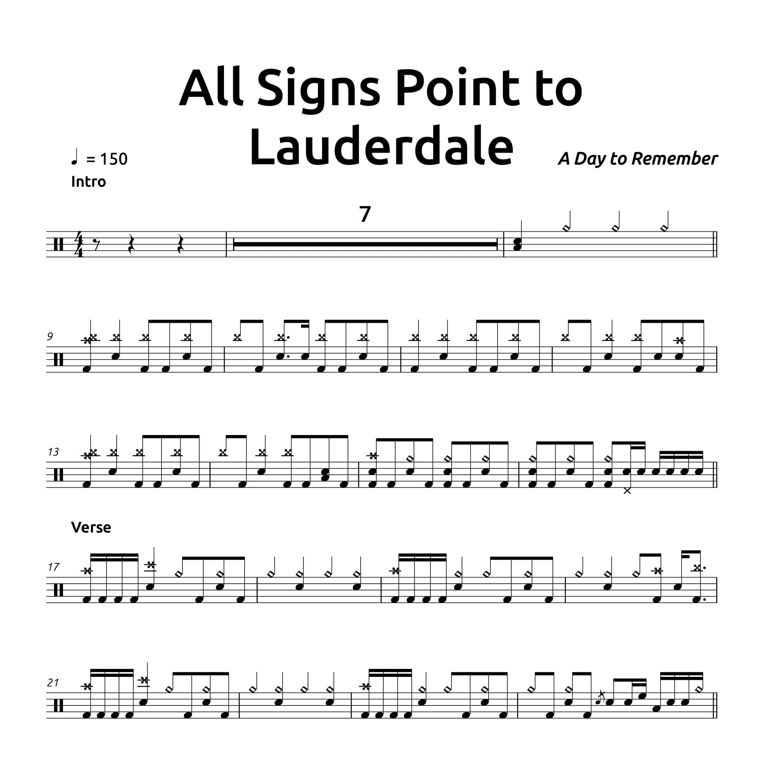 All Signs Point To Lauderdale Drum Tab Drum Notation Symbols | kimtechseal.com