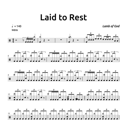 Laid to Rest - Lamb of God- Drum Sheet Music - PDF Download - Drumtion.com