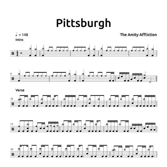 Pittsburgh - The Amity Affliction - Drum Sheet Music - PDF Download